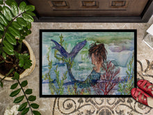 Load image into Gallery viewer, Brunette Mermaid Coral Fantasy Doormat - 24x36 Decorative Floor Mat – Indoor/Outdoor Rug