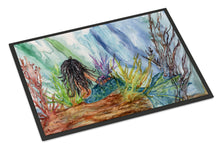 Load image into Gallery viewer, Black Haired Mermaid Water Fantasy Doormat - 24x36 Decorative Floor Mat – Indoor/Outdoor Rug