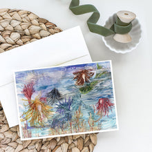 Load image into Gallery viewer, Abstract Mermaid Water Fantasy Greeting Cards -  Blank Note Cards – 8-Pack of Artist-Designed Cards with Envelopes