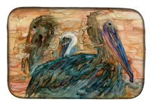 Load image into Gallery viewer, Abstract Pelicans Dish Drying Mat – Absorbent, Artistic Kitchen Essentials 8977DDM