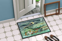 Load image into Gallery viewer, Watery Pelican, Shrimp, Crab and Oysters Doormat - 24x36 Decorative Floor Mat – Indoor/Outdoor Rug