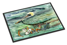 Load image into Gallery viewer, Watery Pelican, Shrimp, Crab and Oysters Doormat - 24x36 Decorative Floor Mat – Indoor/Outdoor Rug
