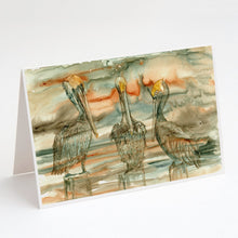 Load image into Gallery viewer, Pelicans on their perch Abstract Greeting Cards -  Blank Note Cards – 8-Pack of Artist-Designed Cards with Envelopes
