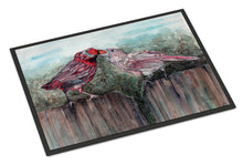 Load image into Gallery viewer, Red Bird Feeding Doormat - 24x36 Decorative Floor Mat – Indoor/Outdoor Rug