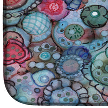 Load image into Gallery viewer, Abstract in Reds and Blues Dish Drying Mat – Absorbent, Artistic Kitchen Essentials 8982DDM