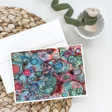 Load image into Gallery viewer, Abstract in Reds and Blues Greeting Cards -  Blank Note Cards – 8-Pack of Artist-Designed Cards with Envelopes