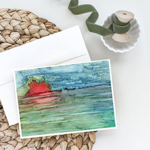Load image into Gallery viewer, Abstract Sunset on the Water Greeting Cards -  Blank Note Cards – 8-Pack of Artist-Designed Cards with Envelopes