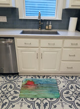 Load image into Gallery viewer, Abstract Sunset on the Water Machine Washable Memory Foam Mat 8984RUG
