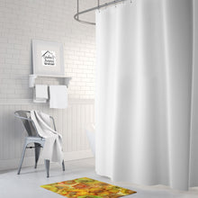 Load image into Gallery viewer, Abstract Flowers in Yellows and Oranges Machine Washable Memory Foam Mat 8986RUG