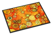 Load image into Gallery viewer, Abstract Flowers in Oranges and Yellows Doormat - 24x36 Decorative Floor Mat – Indoor/Outdoor Rug