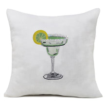 Load image into Gallery viewer, Cocktail Pillow Cover, Drinks Pillow Cover