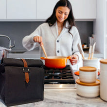 Load image into Gallery viewer, Cotton Canvas Lunch Bag, Washable Lunch Bag