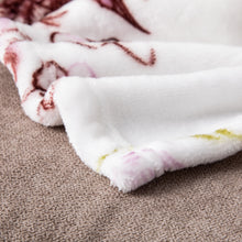 Load image into Gallery viewer, DaDa Bedding Floral Blossoms Spring Cottage Birds Soft Fleece Throw Blanket (XY1010)