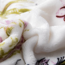 Load image into Gallery viewer, DaDa Bedding Floral Blossoms Spring Cottage Birds Soft Fleece Throw Blanket (XY1010)