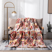 Load image into Gallery viewer, DaDa Bedding Southwestern Havana Geometric Soft Plush Fleece Flannel Throw Blanket (XY1012)