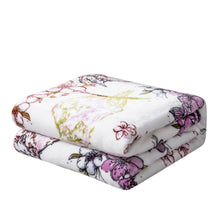 Load image into Gallery viewer, DaDa Bedding Floral Blossoms Spring Cottage Birds Soft Fleece Throw Blanket (XY1010)