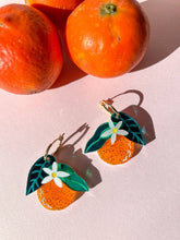 Load image into Gallery viewer, Orange Dangle Earrings