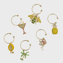 Load image into Gallery viewer, Tropical wine charms