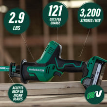 Load image into Gallery viewer, Metabo HPT CR18DAQ4M 18V One Handed Reciprocating Saw