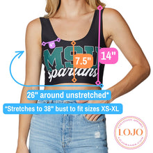 Load image into Gallery viewer, Michigan State Black Crop Tank Top