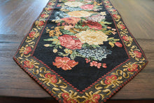Load image into Gallery viewer, Tache Country Rustic Floral Midnight Awakening Table Runner (3089BL)