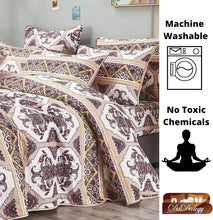 Load image into Gallery viewer, DaDa Bedding Majestic Oriental Kilim Bedspread - Royal Persian Traditional Design Intricate Ornate Ornament Print Coverlet w/ Shams