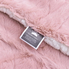 Load image into Gallery viewer, Tache Faux Fur Dusty Muted Pink Throw Blanket (#7)