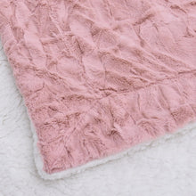 Load image into Gallery viewer, Tache Faux Fur Dusty Muted Pink Throw Blanket (#7)