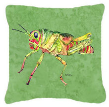 Load image into Gallery viewer, Grasshopper on Avacado   Canvas Throw Pillow - 14x14 Decorative Pillow – Art for Your Home &amp; Patio