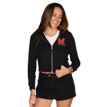 Load image into Gallery viewer, Maryland Terps Waffle Knit Zip Up Hoodie