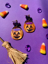 Load image into Gallery viewer, Trick or Treat Acrylic Halloween Earrings