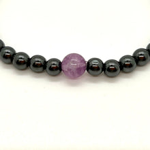 Load image into Gallery viewer, Joint Movement Support Purple Fluorite &amp; Hematite Bracelet - Non-Magnetic