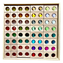 Load image into Gallery viewer, **Pre-order (Ships in 2-3 Weeks)**40 PCS Wooden Gemmed Blocks Set with Storage Tray