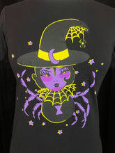 Load image into Gallery viewer, Spider Baby Fitted Graphic Tee in Black 