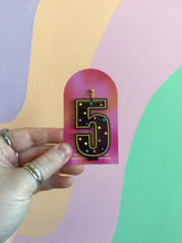 Load image into Gallery viewer, Transparent Black Birthday Candle Earrings