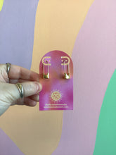 Load image into Gallery viewer, Copper Plated Safety Pin Earrings