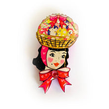 Load image into Gallery viewer, Harriet and her Easter Bonnet Brooch