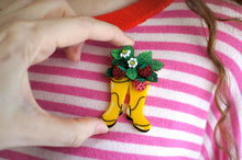 Load image into Gallery viewer, Strawberry Boots Brooch