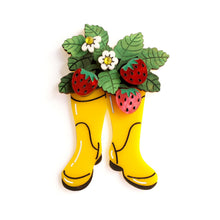 Load image into Gallery viewer, Strawberry Boots Brooch