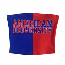 Load image into Gallery viewer, American University Two Tone Tube Top