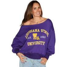Load image into Gallery viewer, LSU Off the Shoulder Sweatshirt