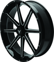 Load image into Gallery viewer, QuadBoss, QuadBoss Slicer 24X7 Off-Road Wheel with Limited Edition Bull Logo Center Caps