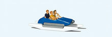 Load image into Gallery viewer, Preiser 10682 HO Scale Pedal Boat w/Family -- Set #1 (blue, white)