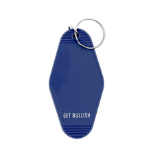 Load image into Gallery viewer, A Dad Bod is a Rad Bod Motel Style Keychain in Blue | Body Positivity Themed Funny Key Tag | Gift for Him