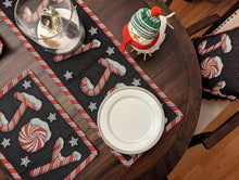 Load image into Gallery viewer, DaDa Bedding Set of 4-Pieces Peppermint Joy Holiday Tapestry Placemats 13” x 19” (12904)
