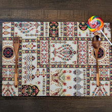 Load image into Gallery viewer, DaDalogy Bedding Set of 4-Pieces Light White Mughal Floral Botanical Cottage Fleur Tapestry Placemats 13” x 19” (18196)