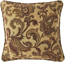 Load image into Gallery viewer, Tache Chenille Elegant Paisley Striped Brown Burgundy Exotic Blooms Comforter Set With Zipper Cover (BM14224)