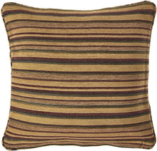 Load image into Gallery viewer, Tache Chenille Elegant Paisley Striped Brown Burgundy Exotic Blooms Comforter Set With Zipper Cover (BM14224)