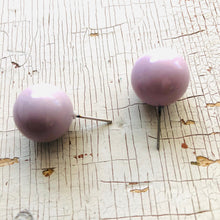 Load image into Gallery viewer, Light Lavender Purple Jumbo Ball Stud Earrings