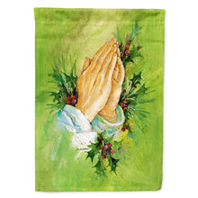 Load image into Gallery viewer, Praying Hangs with Holly Leaves Flag Canvas House Size AAH5985CHF